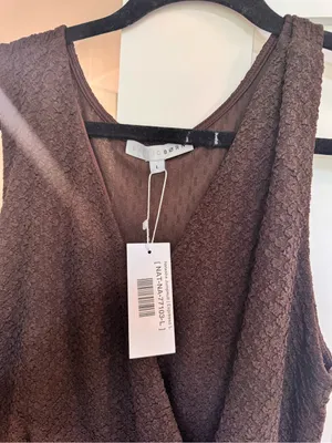 Baltic Born Natasha Chocolate Brown Sleeveless Wrap Jumpsuit thumbnail 7