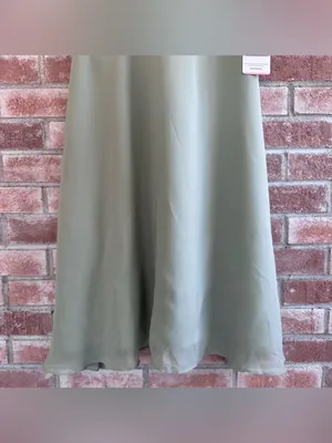 JJ’s House Chiffon Midi Dress NEW Women’s Small Sage Green Romantic Wedding thumbnail 4