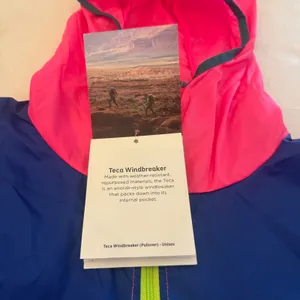 NEW Cotopaxi Teca Windbreaker Women's XS Pink Blue Packable Anorak Half‎ Zip thumbnail 3