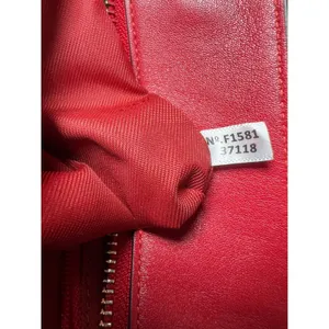 Coach Sophia Chain Tote‎ Bag RED Khaki Signature C Shoulder Laptop Carrier 37118 thumbnail 8