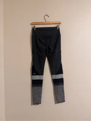 ALO Yoga Black & Gray Colorblock Leggings thumbnail 3