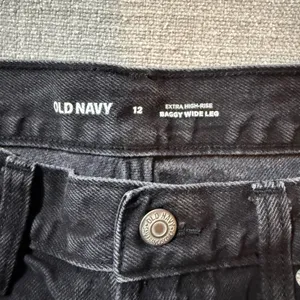 Old Navy Baggy Wide Leg‎ Jeans Women 12 Black Extra High Rise Denim Pants Y2K thumbnail 3