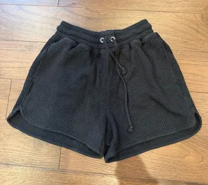 aerie Black Waffle-Knit Athletic Lounge Shorts Size XS - C72-020 thumbnail 1