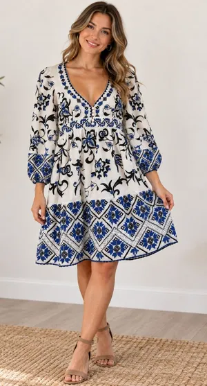 By Anthropologie embroidered sweetheart mini dress boho size 0 artsy thumbnail 1