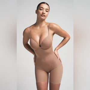 Skims Ultimate Body Push-Up Enhancing Padded Midthigh Bodysuit large Sienna NWT thumbnail 2