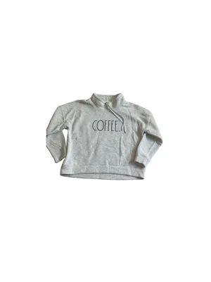 Rae Dunn Coffee Sweatshirt Size L Grey Graphic Crewneck Pullover thumbnail 6