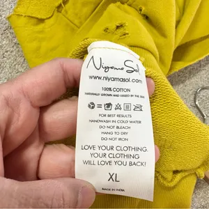Niyama Sol Women’s Sleeveless Destroyed Hoodie Pullover in Chartreuse Yellow XL thumbnail 11