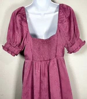 Gianni Bini Rose Pink Floral Jacquard Dress Size Large thumbnail 7