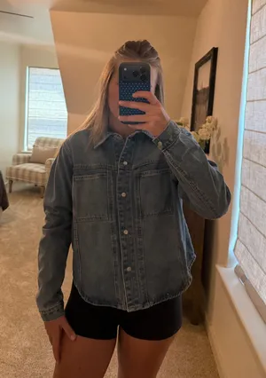 Boutique Denim Shacket thumbnail 1