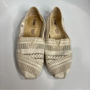 Toms off‎ white flats size 7 thumbnail 2
