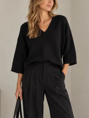 Aritzia Wilfred Free Souvenir Sweater Black Size 1 S thumbnail 1