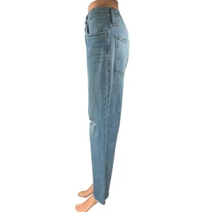 Madewell The Perfect Vintage Blue High Rise Distressed Straight Denim Jeans 32 thumbnail 2