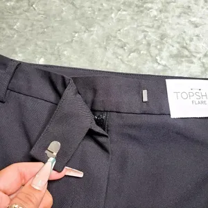 Topshop Black‎ Flare Slacks thumbnail 7