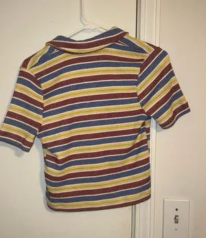 ZARA Striped Crop Top thumbnail 3