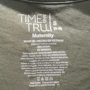 Time and Tru Women’s Maternity Graphic Tee with Short Sleeves thumbnail 4