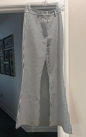 NA-KD houndstooth flared pants  thumbnail 4