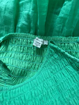 American Eagle Outfitters Green Mini Dress Ruffle thumbnail 3