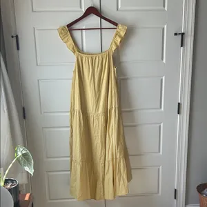 Yellow Ruffled Sleeveless Maxi Dress thumbnail 3