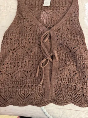 Brown Crochet Top thumbnail 3