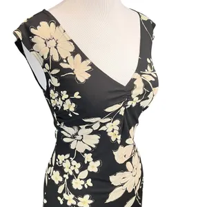 City Triangles Women's Y2K Black Floral Spring Wedding‎ Guest Dress Small thumbnail 2