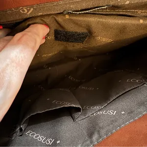 Ecosusi Leather Laptop Messenger Bag Briefcase Satchel Work Brown Bow thumbnail 11
