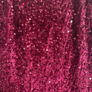 Sequin Velvet Mini Dress Burgundy Bodycon Strappy Party Hoco Glam Formal NYE XL thumbnail 6