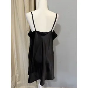 APT. 9‎ Intimates Chemise XL Black Side Slit Adjustable Straps Whimsigoth Slip thumbnail 5
