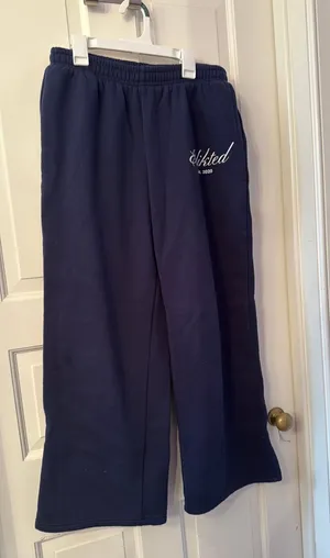 Edikted Navy Sweatpants  thumbnail 1