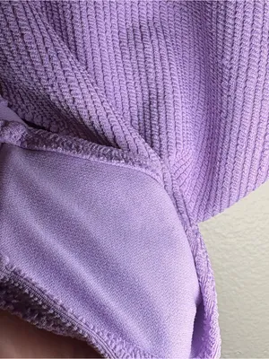 Roxy Lilac Ribbed women One Piece Swimsuit hourglass preppy cute aesthetic trend thumbnail 3
