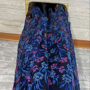 Kensie Blue and Pink Embroidered Floral Maxi Dress thumbnail 2
