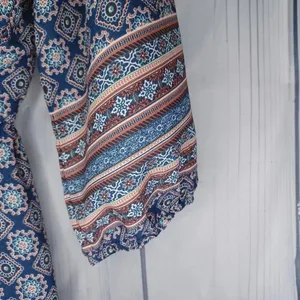 Miami paisley 3/4 sleeve v-neck boho chic geometric print cottagecore romper thumbnail 3