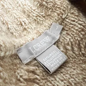 J.Crew Wool-Blend Cable-Knit Rollneck Sweater in Beige | Size L thumbnail 9