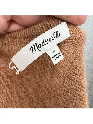 Madewell Kent Open-Front Colorblock Long Cardigan Sweater Size Medium thumbnail 8
