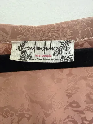 Free people -intimately Floral Satin Crop Top in Dusty Rose - Women Tops Size M thumbnail 3