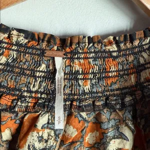 Free People Willow Print Puff Sleeve Blouse Small thumbnail 5