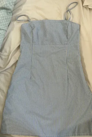 Garage Blue White Striped Mini Dress thumbnail 2