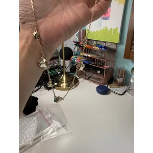 Loft Gold Tone Textured Flower Station Necklace Crystal Accents 39278548 NWT thumbnail 6