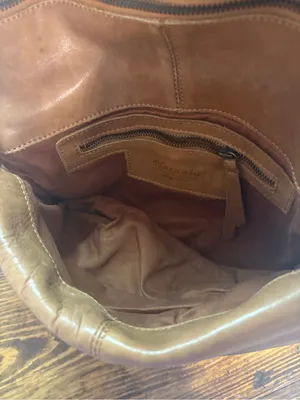 Platonia genuine leather brown crossbody purse thumbnail 7