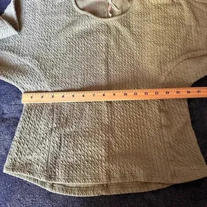 Anthropologie Sage Green Oversized Blouse Arya Textured Top size XS thumbnail 3