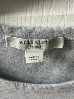 Allsaints Bela Tee in Gray Marl thumbnail 4