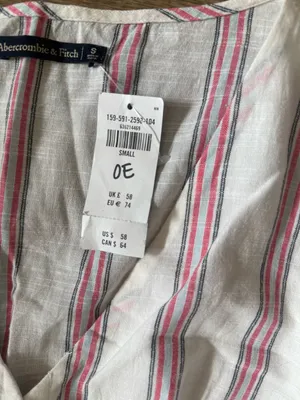 Abercrombie and Fitch NWT Cotton Striped Midi Dress: Size Small thumbnail 4