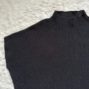 Free People FP Beach Dress Mango Sweater Mini Oversized Ribbed Knit Black M thumbnail 7
