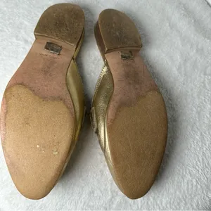J. Crew Metallic Gold Loafers Women’s 7 thumbnail 8