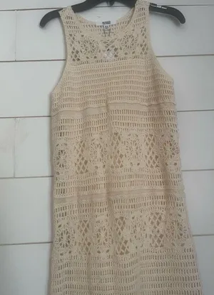 Crochet You Love Me Beige Crocheted Sleeveless Maxi Dress BB Dakota by Steve thumbnail 8