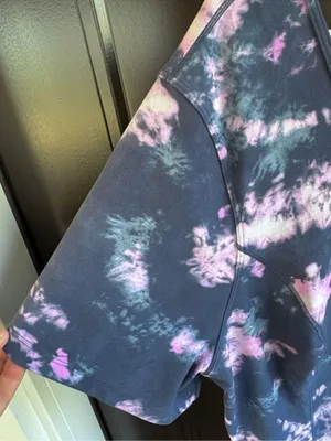 EUC Lululemon Align Tee Circulate Tie-Dye Mineral Blue Multi Size 16 thumbnail 5