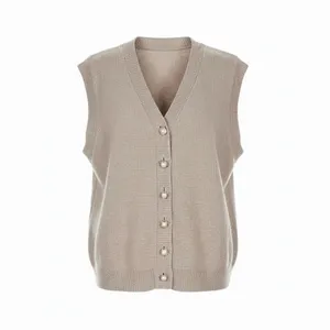 REFORMATION Jacqui Cashmere Sweater Vest, Oatmeal, Large thumbnail 11