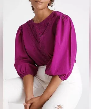 Farm Rio Anthropologie Kelsie Blouse Size XS thumbnail 1