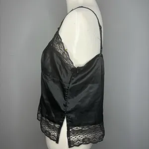 Secret Fantasies- Black Tank Top with Lace Details thumbnail 3