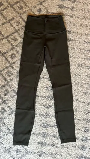 Olive Green Lululemon Leggings 25” Size 2 thumbnail 1