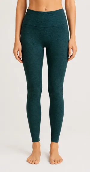 Interval Leggings Womens Medium Teal Space Dye Crossover High Waist Flattering thumbnail 1